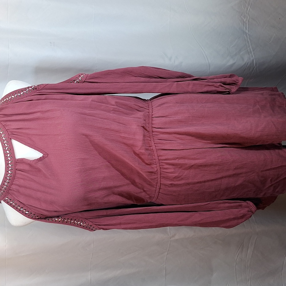 Knox Rose Mauve Cold Shoulder Long Skeeve Romper